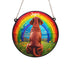 Vizsla Rainbow Bridge Personalised Stained Glass Effect Suncatcher